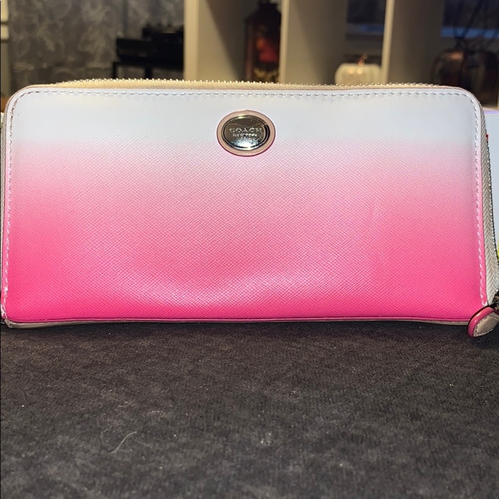 Pink Ombré Coach Wallet (See Matching Purse)